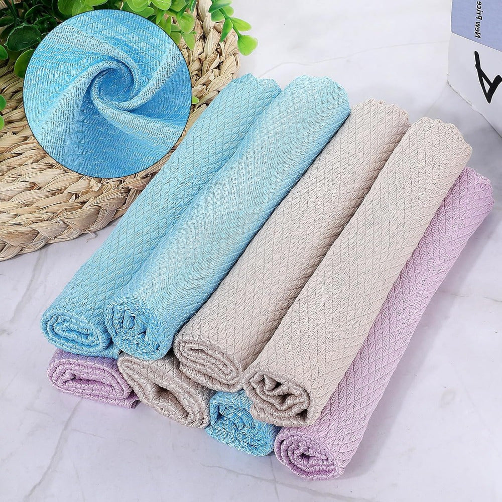 10-Pack Reusable Lint-Free Cleaning Cloths for Surfaces 24.89cm Square