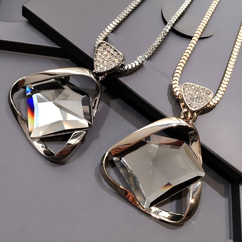 Korean Style Zinc Alloy Sweater Chain Necklace for Women Autumn Winter Vintage Sexy Jewelry