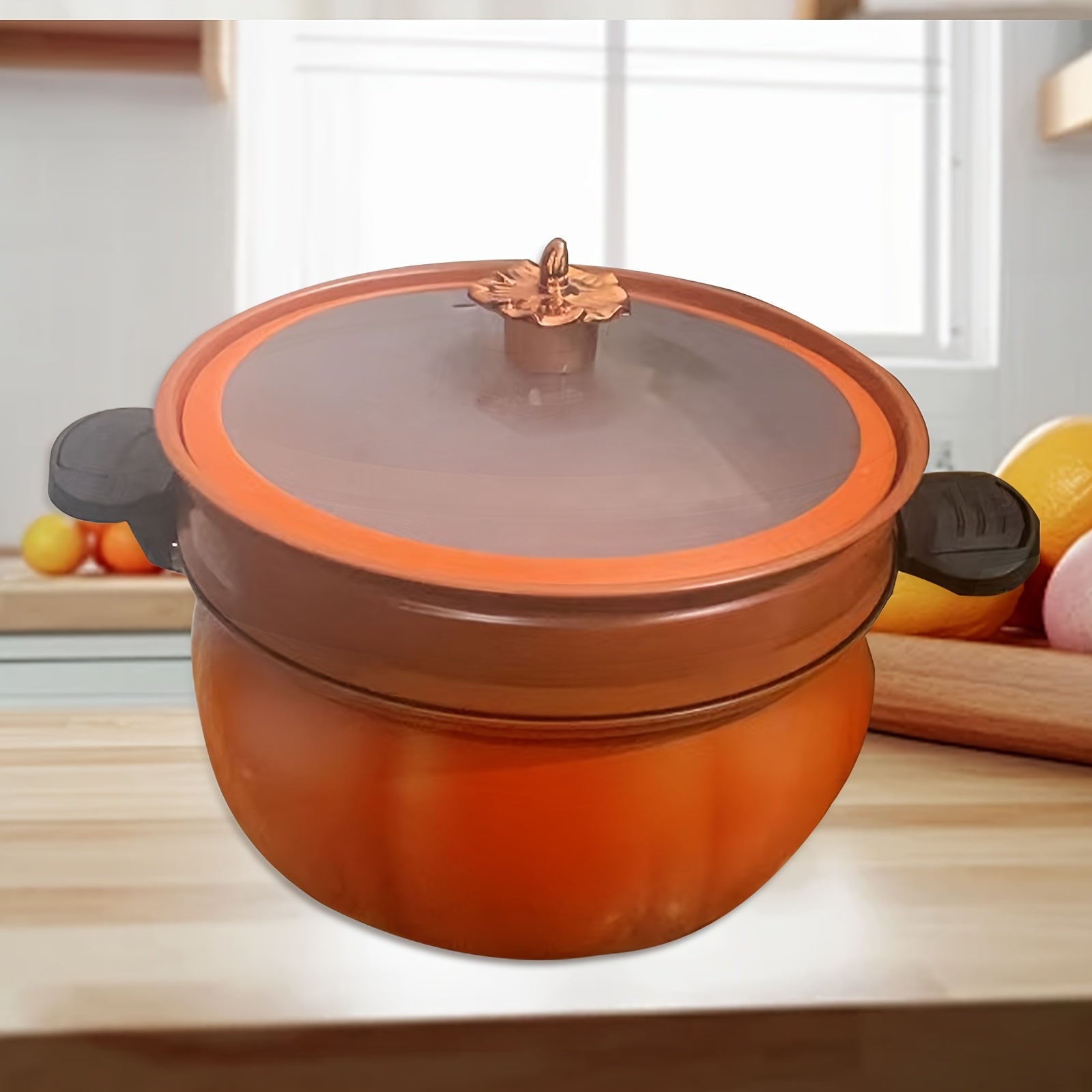 8L Non-Stick Pressure Cooker with Steamer for Induction Cooktops