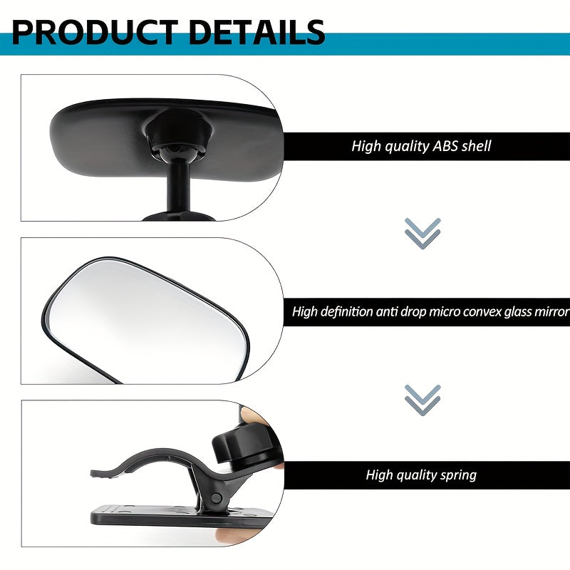 Adjustable Car Rear View Mirror for SUVs Trucks with Wide Angle Convex Mirror