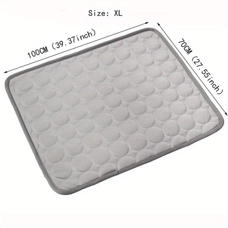 Cama para mascotas de poliéster transpirable para perros pequeños a medianos, forma cuadrada y fresca para verano