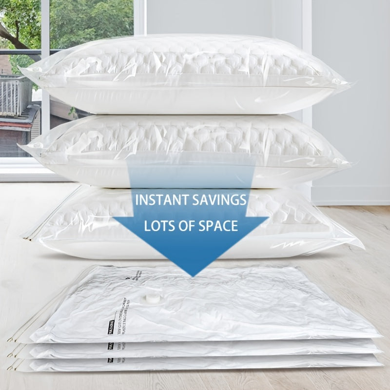 Set of 7 Vacuum Storage Bags with Hand Pump for Clothes Bedding and Travel