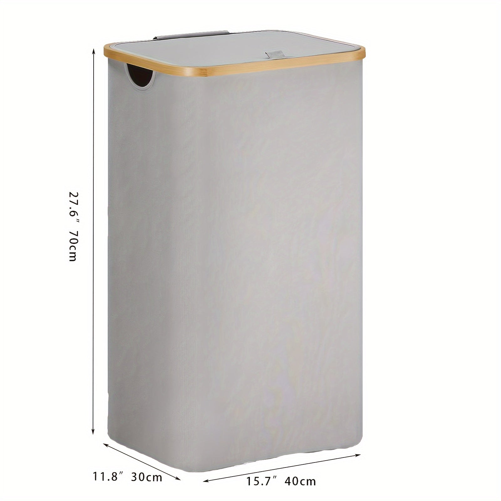 Large Foldable Laundry Hamper with Lid and Removable Inner Bag in Black Grey or White