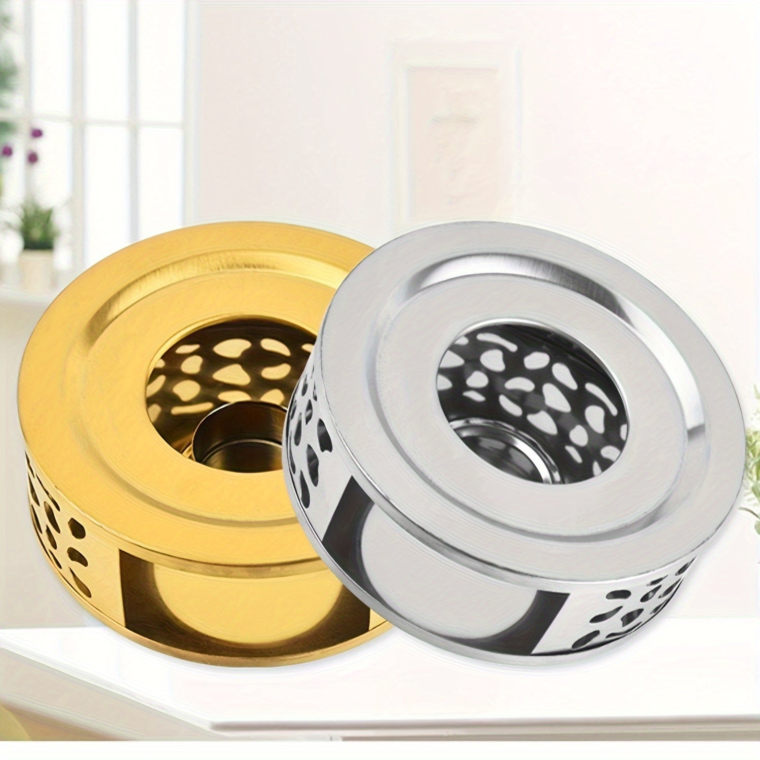 Подогреватель чая из нержавеющей стали, идеально подходит для поддержания горячего чая, кофе или вина. Также можно использовать со свечами для создания уютной атмосферы. Идеально подходит для домашнего использования.