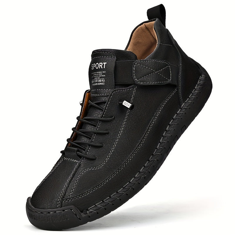 Men's Plus Size Ankle Shoes Synthetic Leather Casual Wear-Resistant Outdoor Footwear