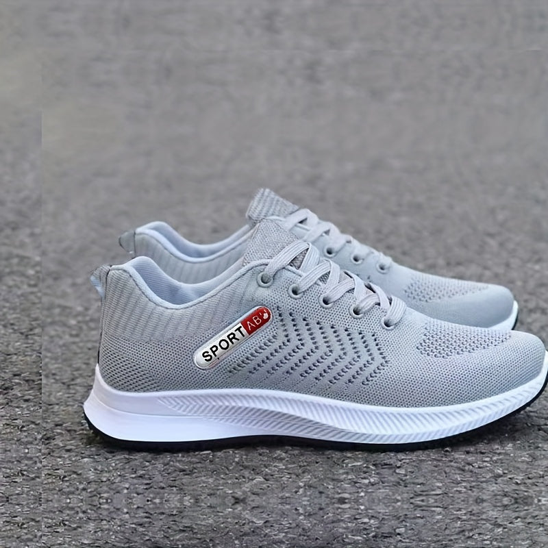 Men's Casual Sports Sneakers Fabric Upper PVC Sole PU Insole Round Toe Lace-Up Lightweight