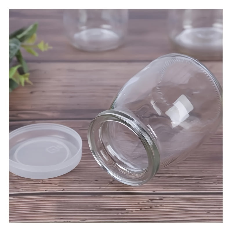 Set of 10 Glass Mason Jars with Flip-Top Lids 4oz Reusable Storage Containers