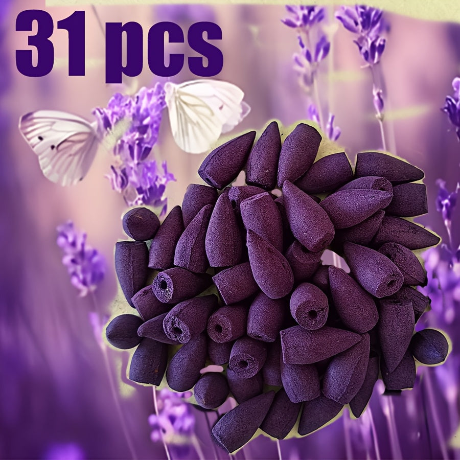 Pack of 60/31/111 Mixed Scent Backflow Incense Cones with Lavender and Sandalwood