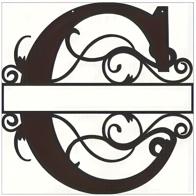 Personalized Last Name Sign with Split Letter Design for Front Door or Garden Decor