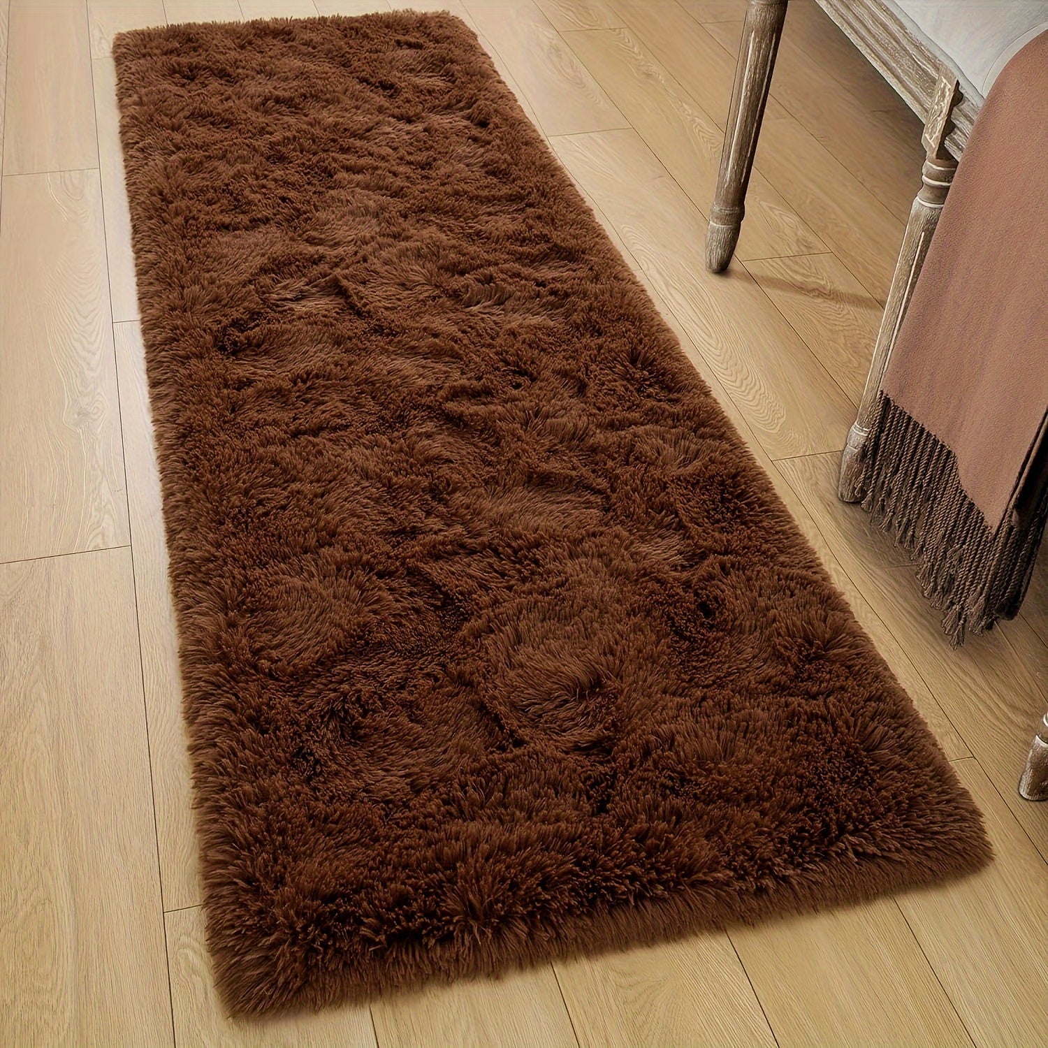 Soft Shaggy Carpet for Living Room Bedroom Hallway, Easy to Maintain