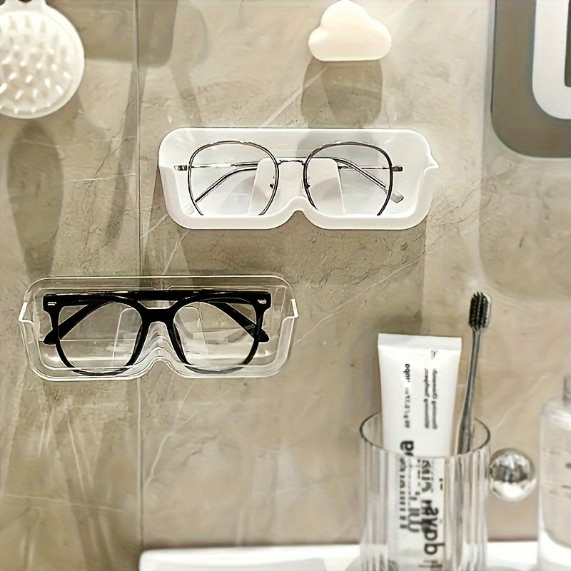 Wall-Mounted Glasses Storage Box for Bathroom Bedroom Organizer