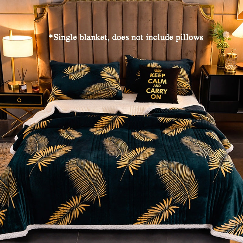 Hozirgi zamon ikki tomonlama marjon to'quv ko'rpa - Ushbu 1 dona ko'rpa 100% polyesterdan tayyorlangan bo'lib, tikuvli dizayn va raqamli bosma bilan bezatilgan. U to'qilmagan va 200-250gsm og'irlikdagi qalin Berber to'quviga ega. Ushbu ko'rpa mos keladi