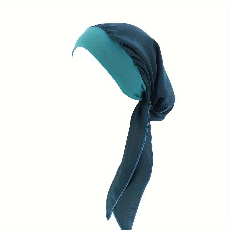 Kemo bemorlari uchun dantelli bog'ichli Paisley naqshli turban shlyapa