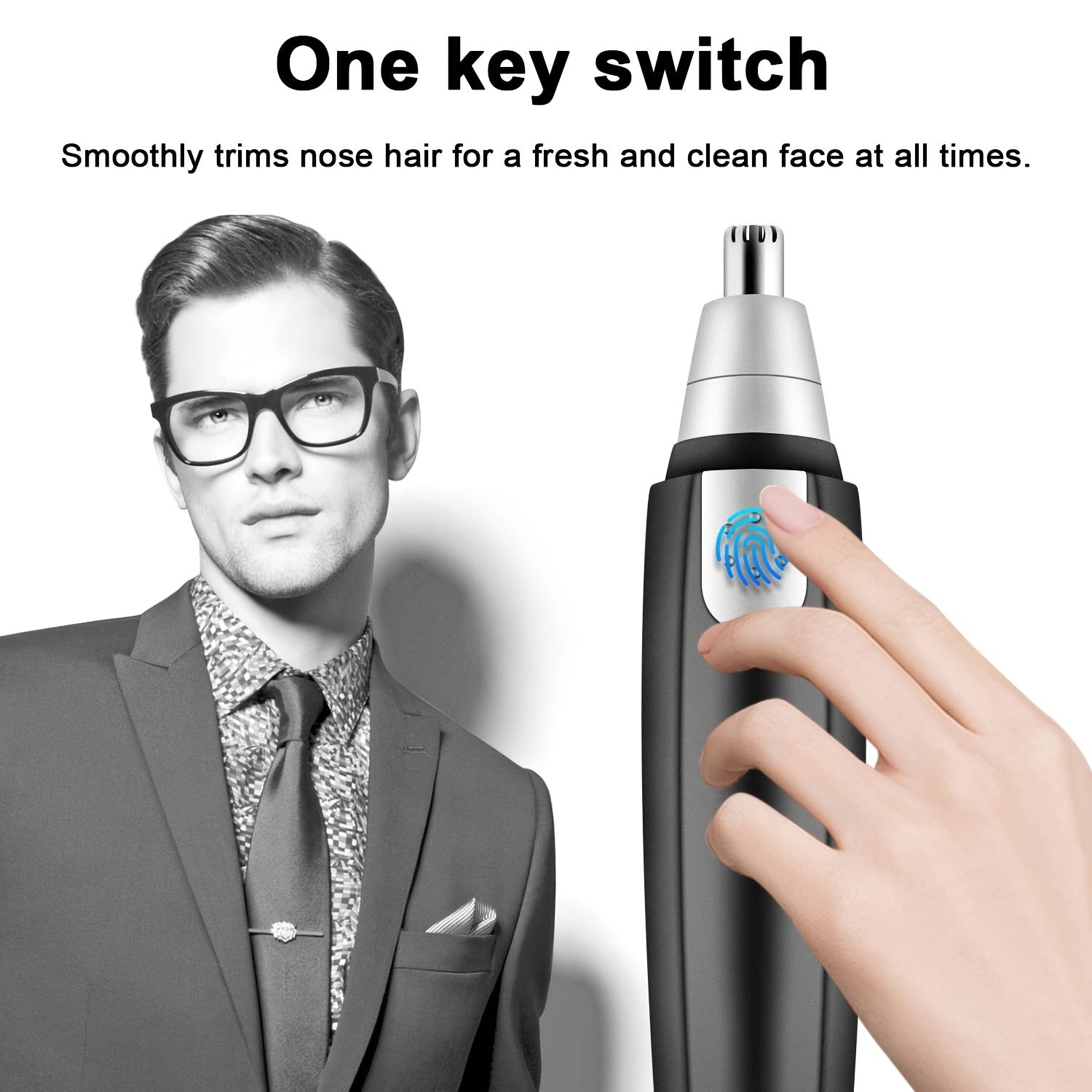 Erkaklar va ayollar uchun simsiz elektr burun, quloq va soch kesuvchi, zanglamaydigan po'latdan