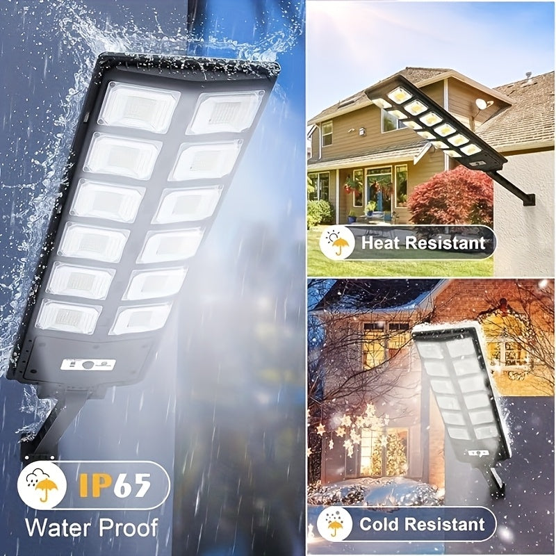 Outdoor Solar Street Lights with Motion Sensor and Remote Control for Yard Garden Parking Lot