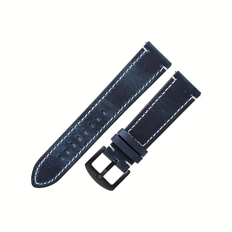 Retro Cow Leather Watch Band 20mm 22mm 24mm with Quick Release Buckle
