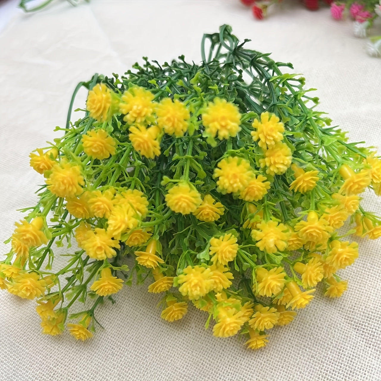 Flores artificiales 30 vibrantes de Gypsophila para manualidades, ramos y acuarios