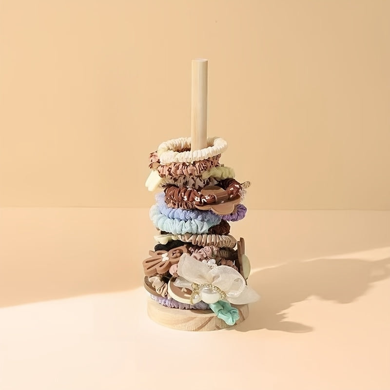 Wood Kitchen Storage Rack with Vertical Paper Towel Holder and Cling Film Storage