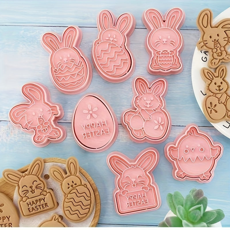 Easter Bunny Egg Resurrection Mold for Cookies, Cartoon 3D Sugar Baking Tool