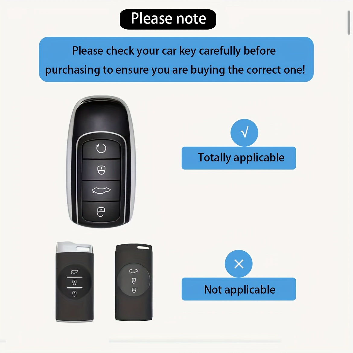 Universal Premium TPU Car Key Shells for Tiggo 8/7 Plus Arrizo 8