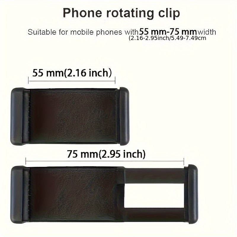 Adjustable ABS Guitar Headphone Holder with 360-Degree Rotation and Mobile Phone Stand