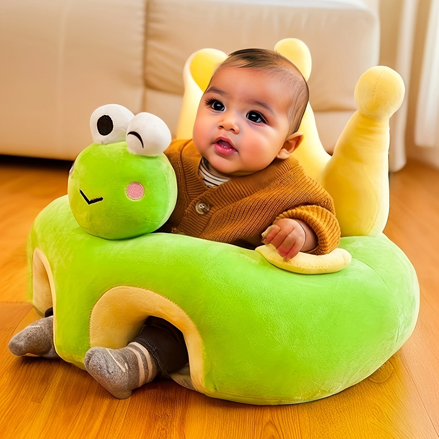 Kids Sofa Cover Animal Shape Floor Seat Lounger for Support and Comfort