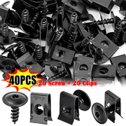 10/20 Pcs Metal U-Bolt Clips Car Body Bumper Baffle Fasteners Engine Hood Baffle Hardware