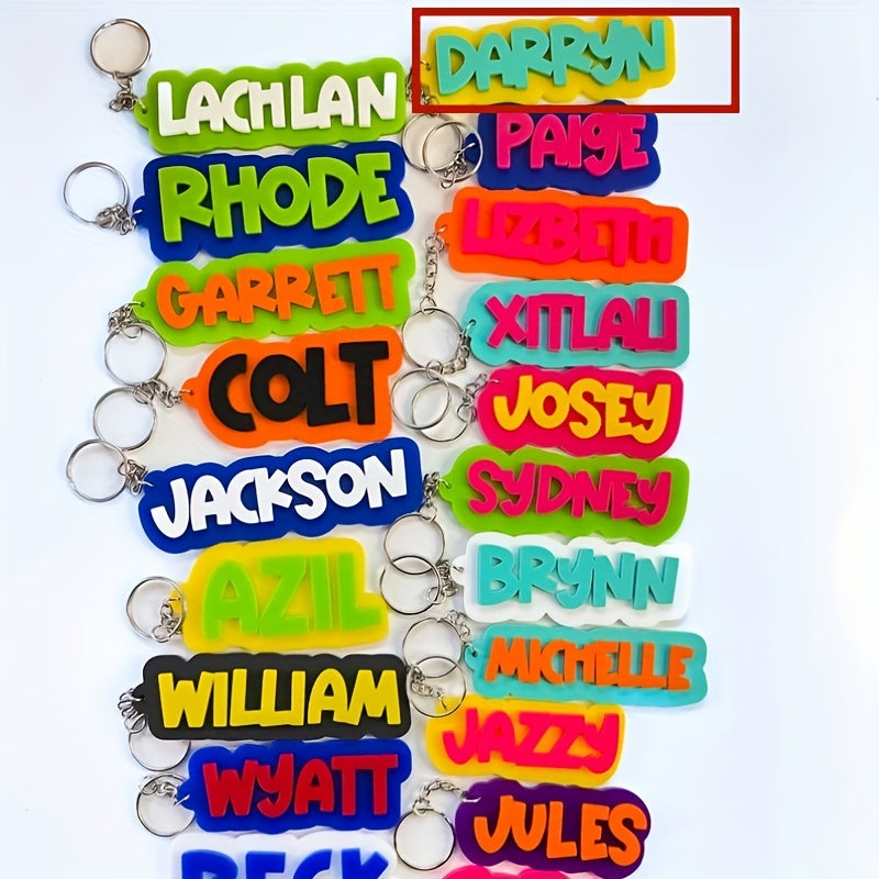 Personalized Alphabet Acrylic Keychain for Kids Backpack Gift
