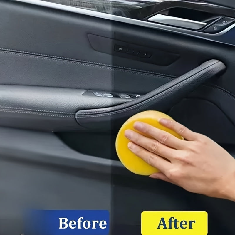 Kit de restauración de cuero y plástico para automóviles, brillo negro