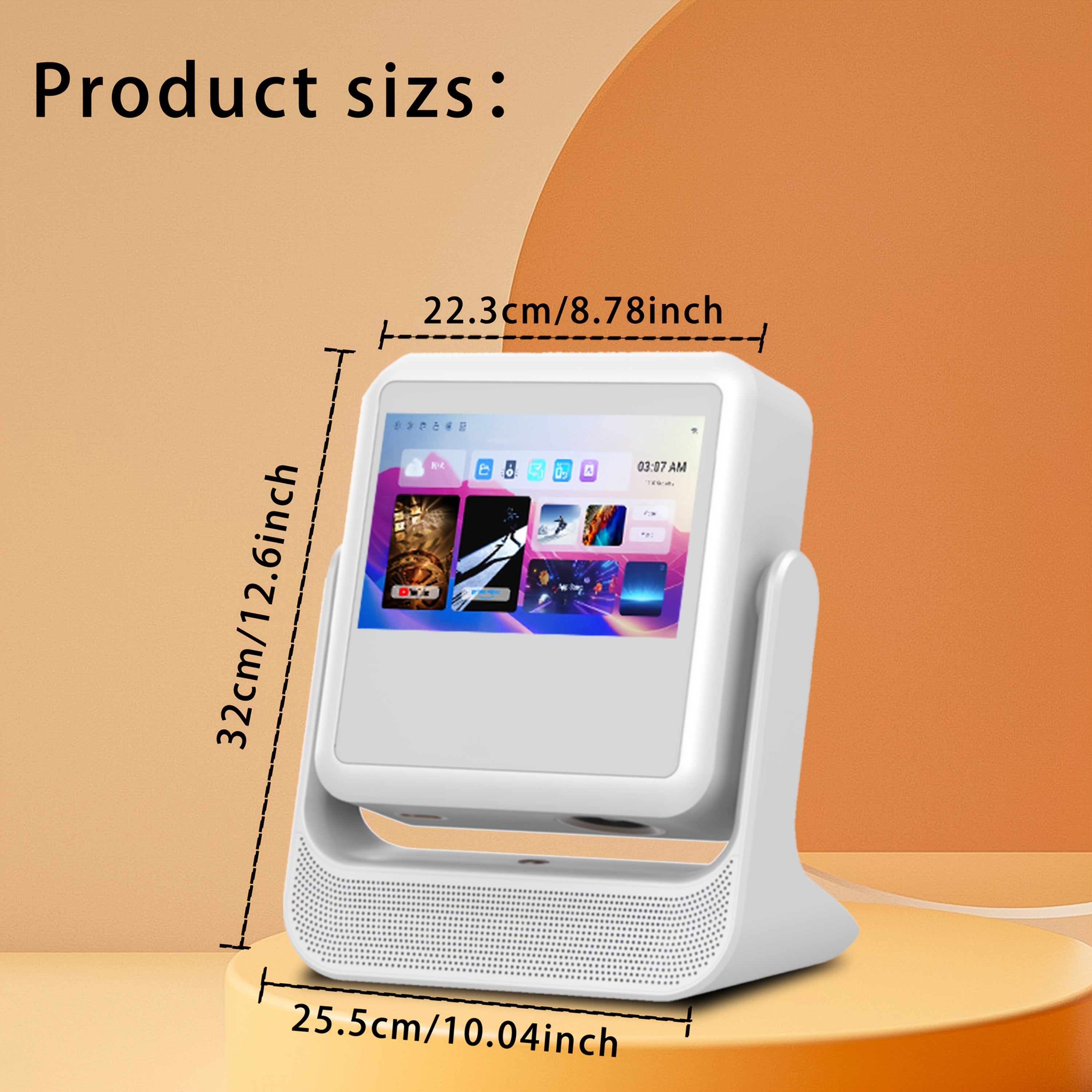 Smart 4K Video Projector with Touchscreen, 1080P, WiFi 6, Autofocus