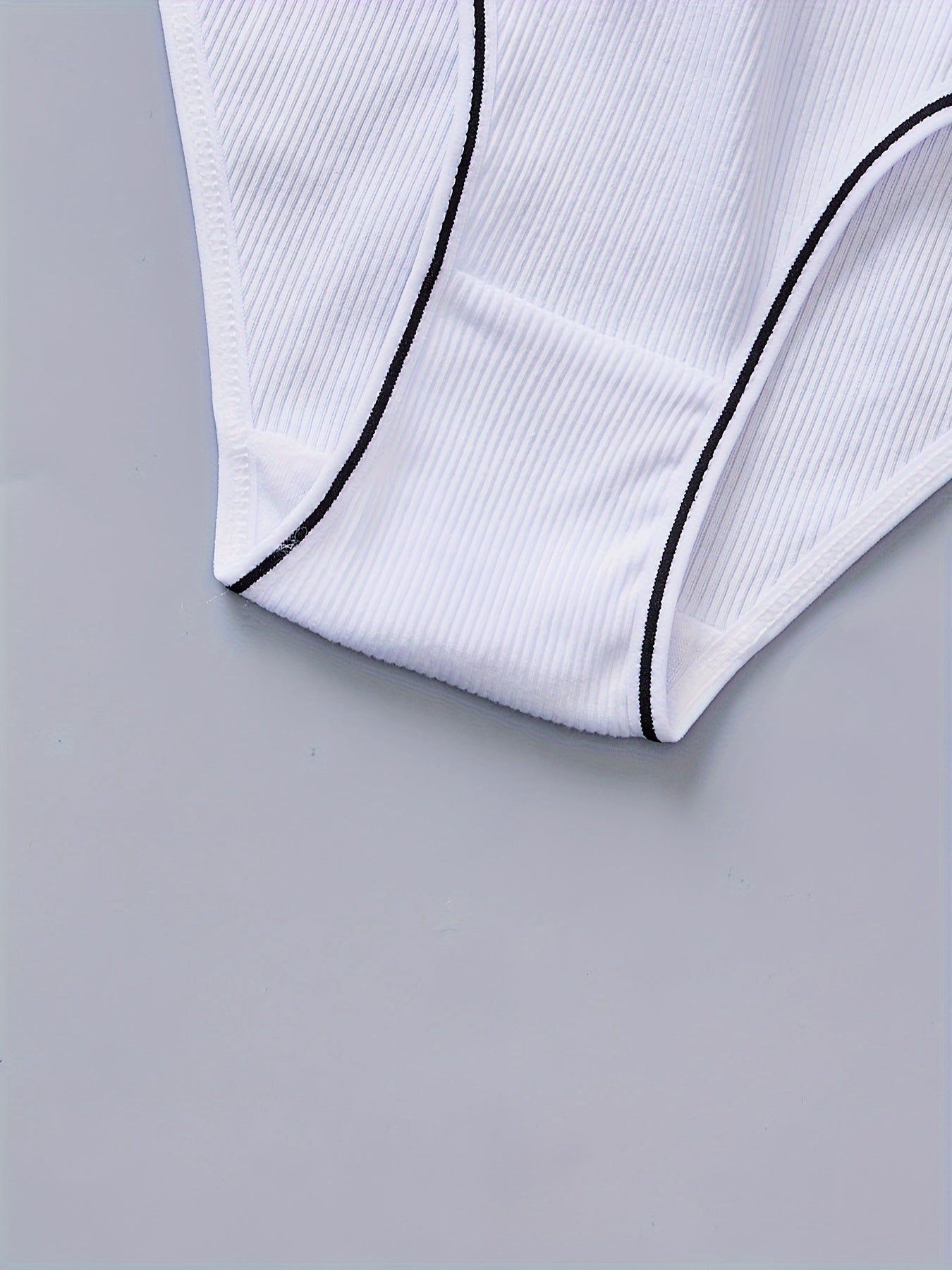 Women's Cotton Briefs with Alphabet Waistband Breathable Underwear