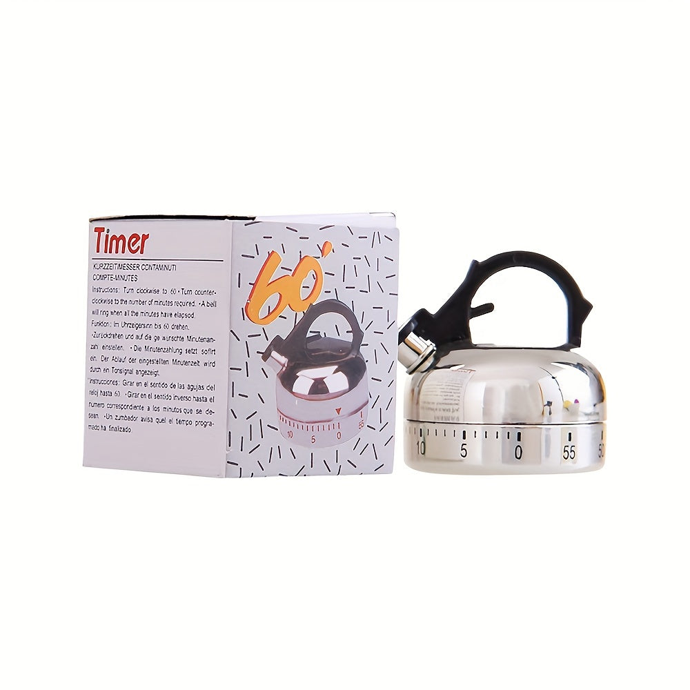 Kettle shaklidagi oshxona taymerlari, baland signal bilan, 60 daqiqalik hisoblash, oson o'qiladigan o'lchov shkalasi va yopishmaydigan asos bilan pishirish va o'rganish uchun.