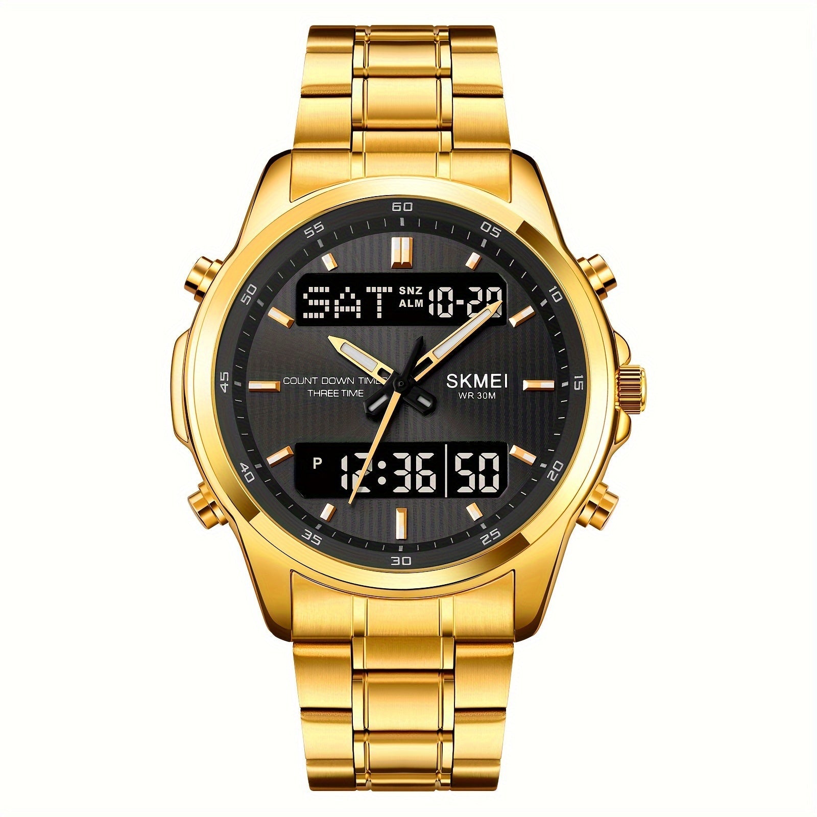 Men's Sports Smartwatch with Double Display Chronograph Luminous Alarm