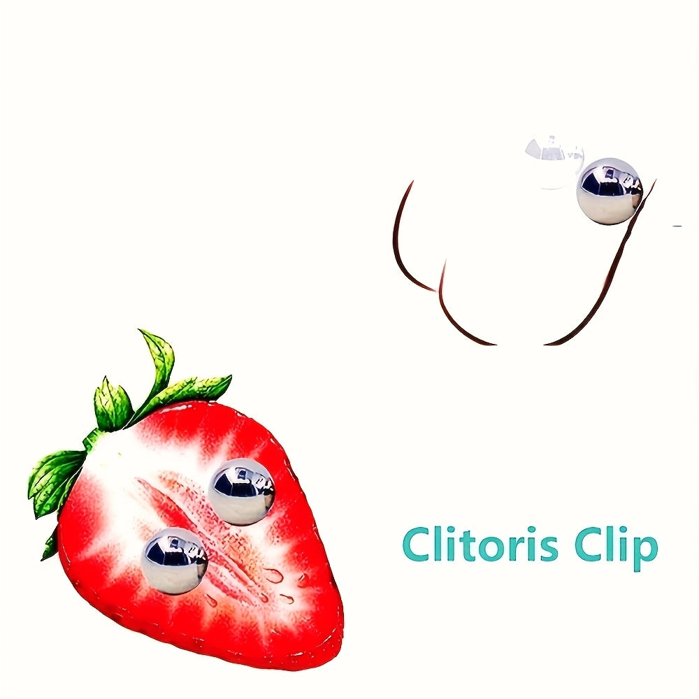 Adult Magnetic Nipple Clamps and Labia Screw Set, Strong, Reusable, Sensual Play