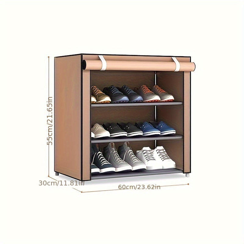 Multi-Layer Dustproof Shoe Organizer with Lid and Detachable Storage Cabinet