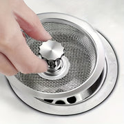 Stainless Steel Kitchen Sink Strainer with Dual Mesh Sizes for Clog Prevention