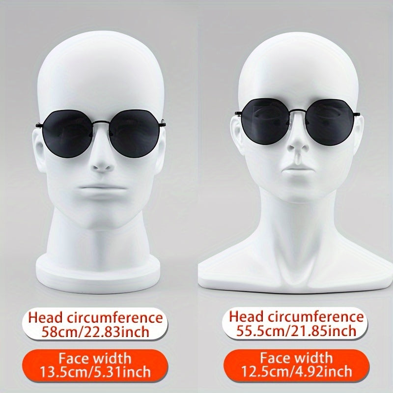 Oval Metal Frame Anti-Reflective Glasses Set of 2 for Women Casual Outdoor Sports