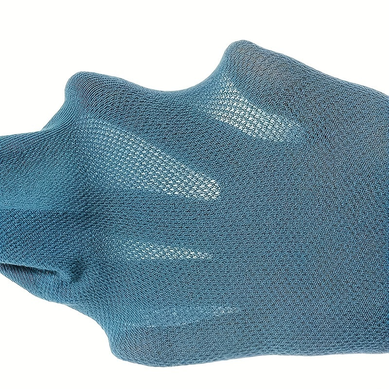 Мужские летние носки до щиколотки, 5 пар, дышащие, антибактериальные, сетчатые, впитывающие пот