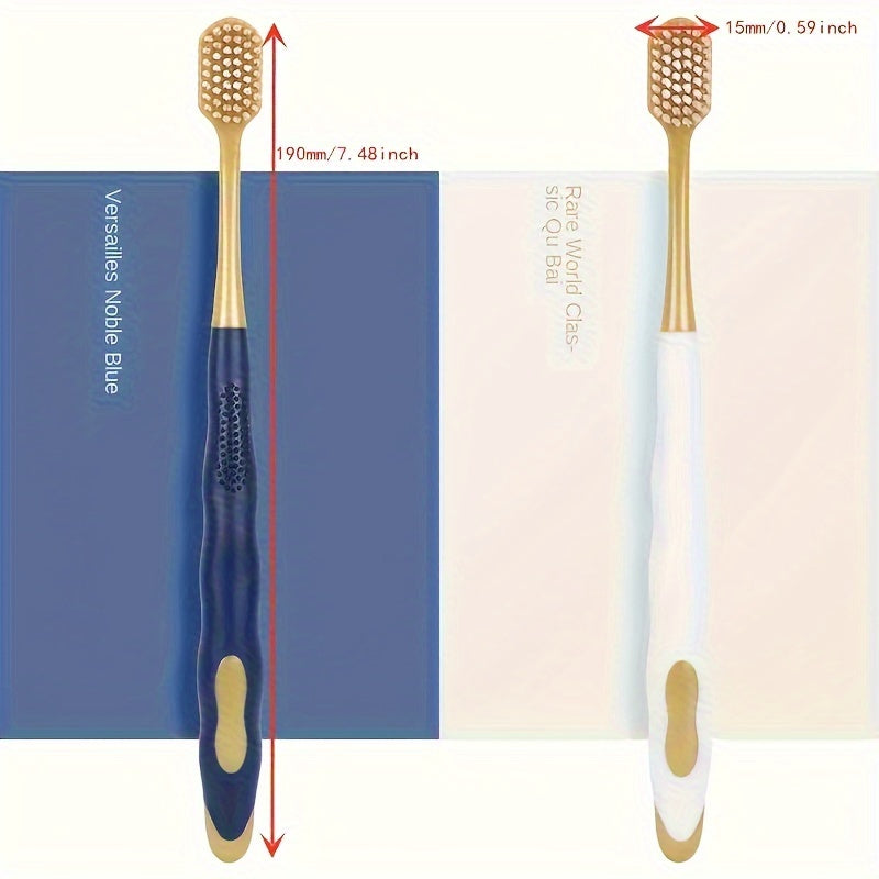 6-Pack Soft Microfiber Bristle Adult Toothbrushes Full-Size Head Gum Care Plaque Removal