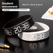 Digital Smartwatch for Students and Sports Enthusiasts White and Black Luminous Display Timer Alarm Silicone Band Rechargeable