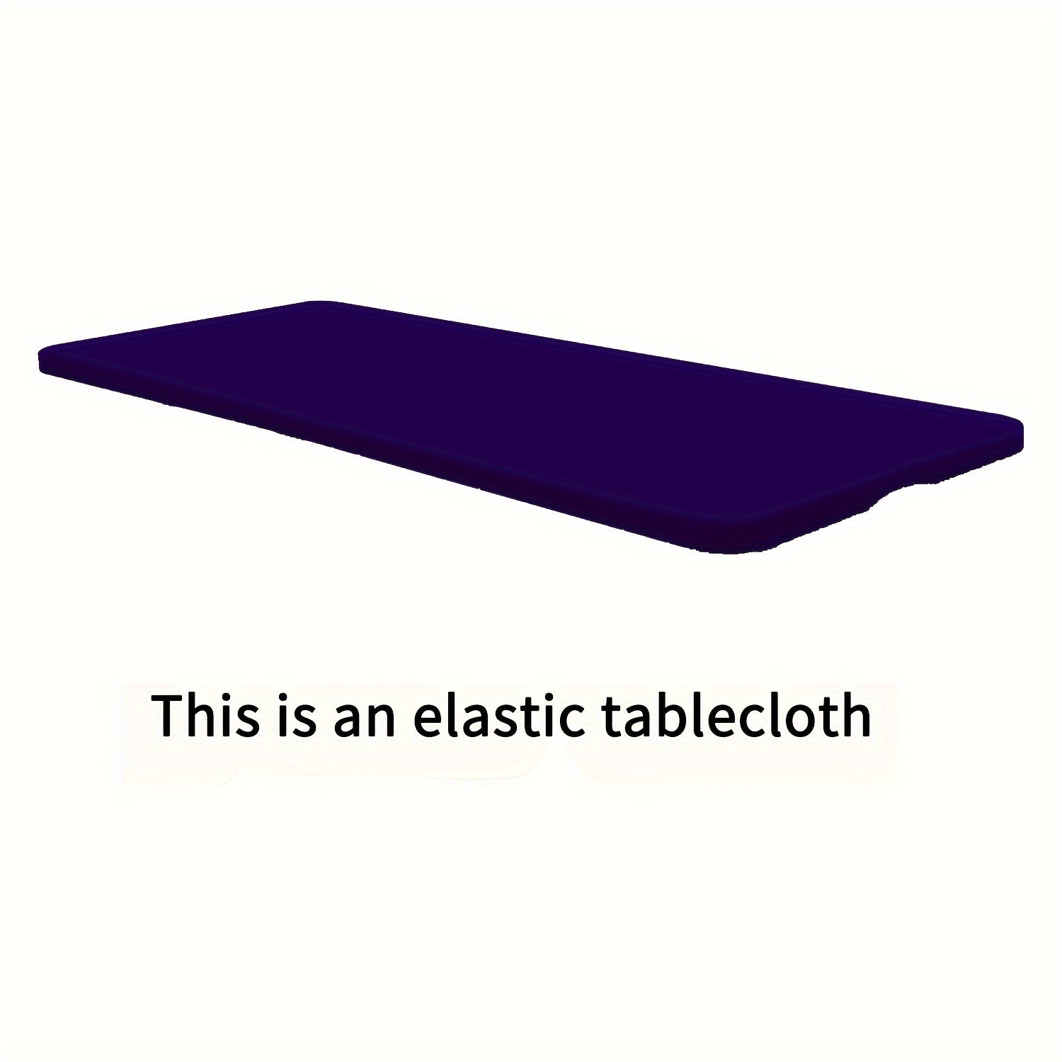 Rectangular Polyester Tablecloth with Elastic Edges for Outdoor Events and Parties