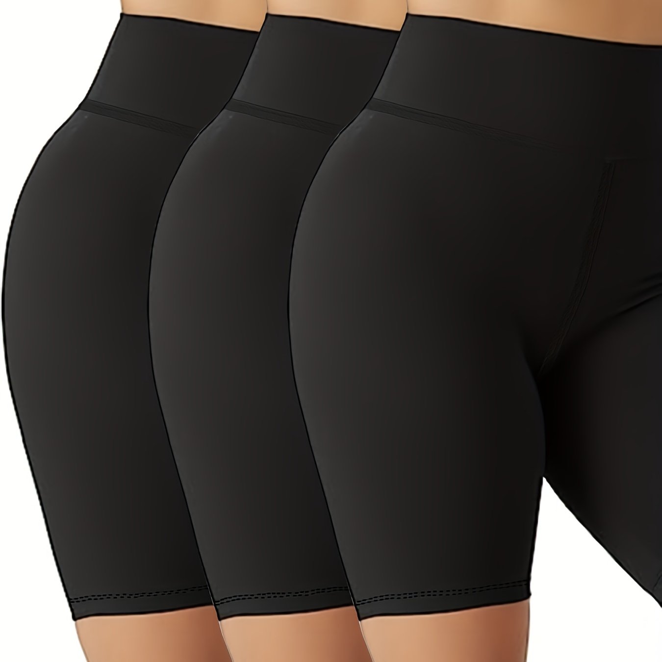 Women's High-Waisted Compression Yoga Shorts Quick-Dry No-Show Workout Activewear