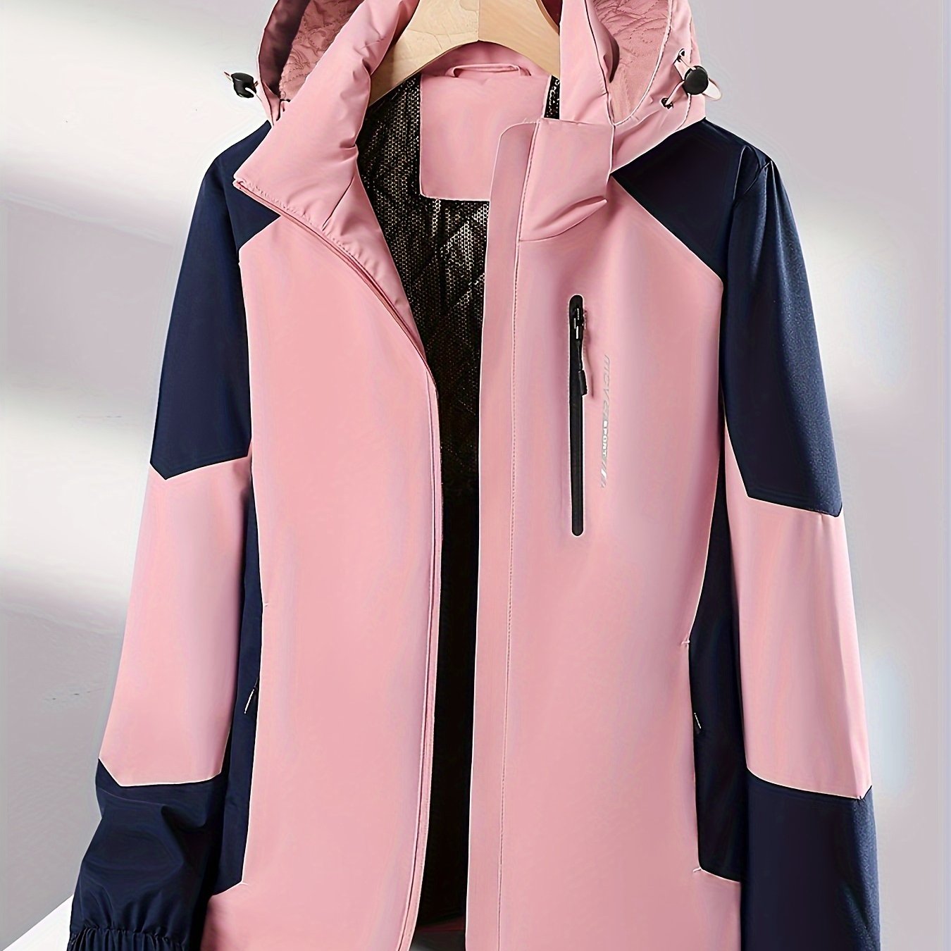 Женская зимняя утепленная спортивная куртка, водонепроницаемая и ветрозащитная, легкая, полиэстер, обычная посадка, однотонная, с длинными рукавами, с капюшоном, с застежкой на молнии, идеальна для осени/зимы.