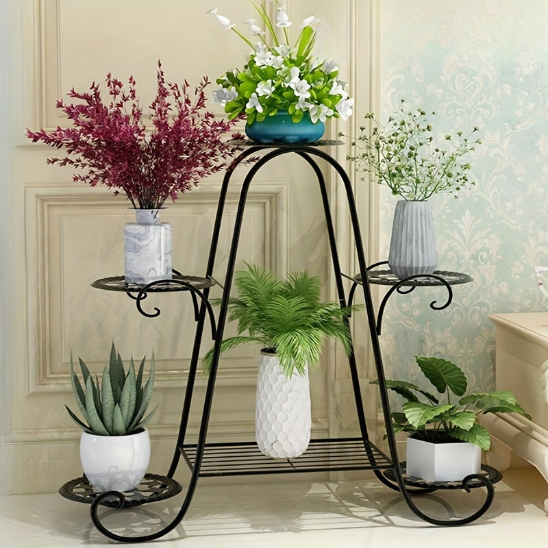 Waterproof Metal Multi-Layer Flower Stand for Patio Indoor Outdoor Large