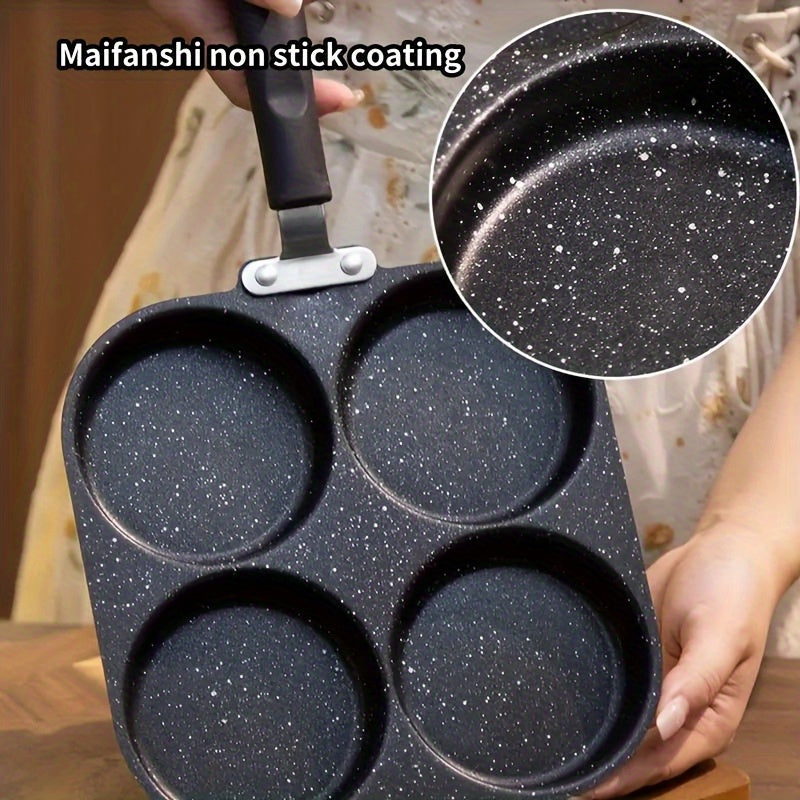 1 pieza Sartén de hierro fundido antiadherente para omelette, panqueques y hamburguesas, apta para cocinas de gas y eléctricas