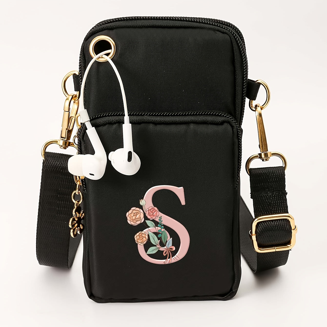 Ayollar uchun kichik yelka sumkasi, gul naqshli, kundalik ko‘p funksiyali crossbody sumka, kichik qo‘l sumkasi