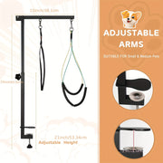 Brazo ajustable y plegable para peluquería de perros con pinza de acero para perros pequeños y cachorros