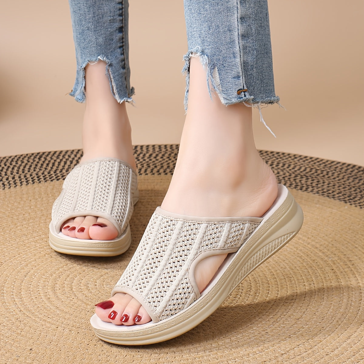 Ayollar uchun mato shippaklar, egiluvchan tagli, poliuretan asosli, qulay