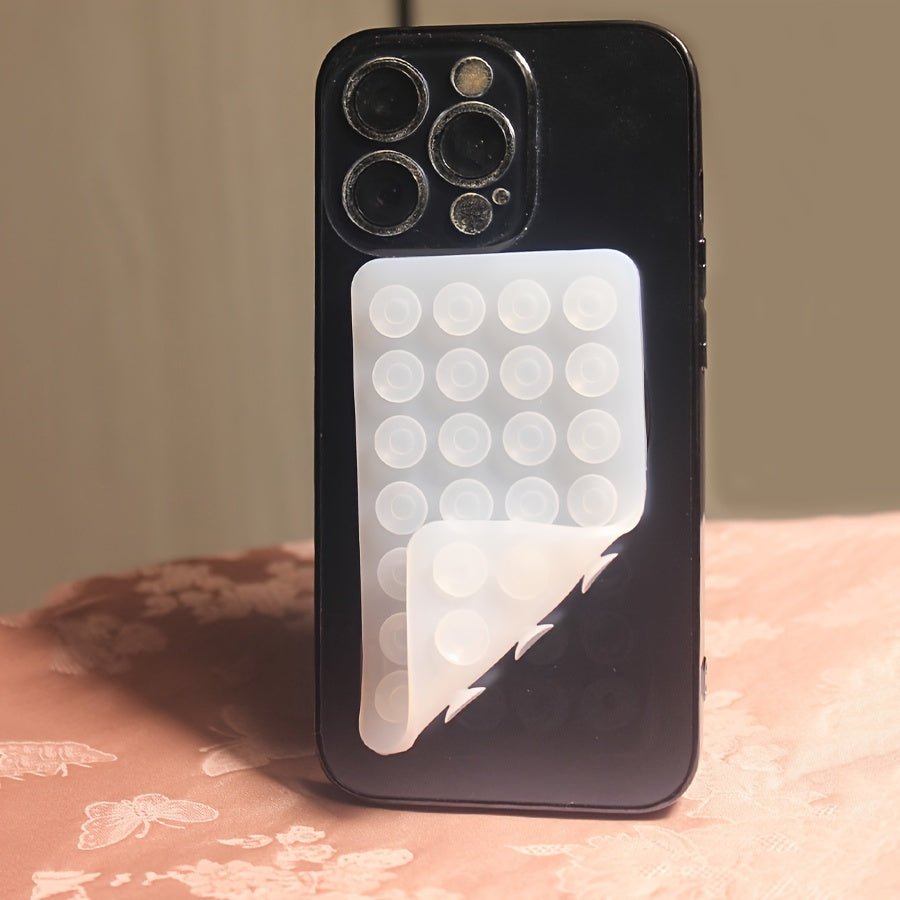 Square Silicone Phone Case Back Suction Cups 28pcs Large Cell Phone Accessories
