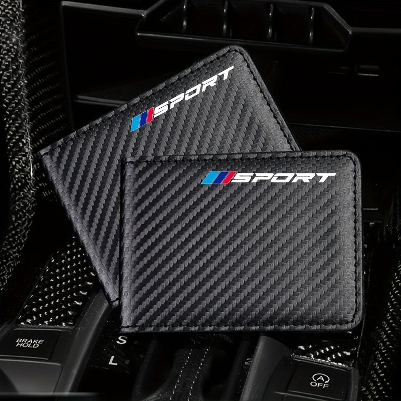 Driver's License Holder Carbon Fiber Card Case for Cars Storage